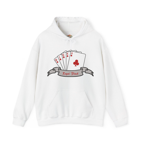 Sudadera con capucha bordada con escalera real de póker | Sudadera | Camiseta