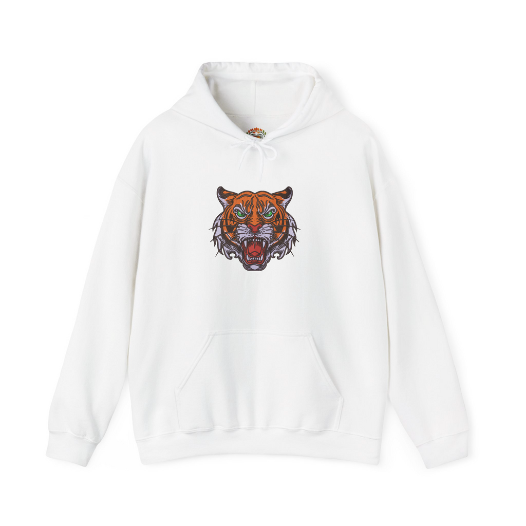 Bengal Tiger Roar Embroidery Hoodie | Sweatshirt