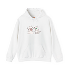Sudadera con capucha y bordado de perro y camuflaje de muñeco de nieve navideño | Sudadera