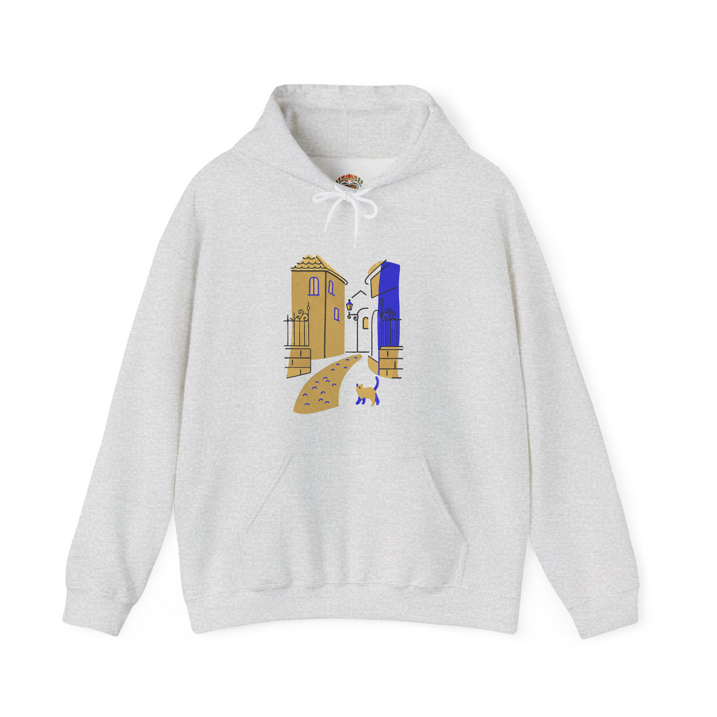 Old Town Parisian Street Embroidery Hoodie | Sweatshirt | T-shirt