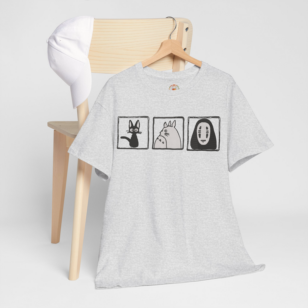 Ghibli Jiji Kaonashi Totoro Embroidery Hoodie | Sweatshirt | T-shirt