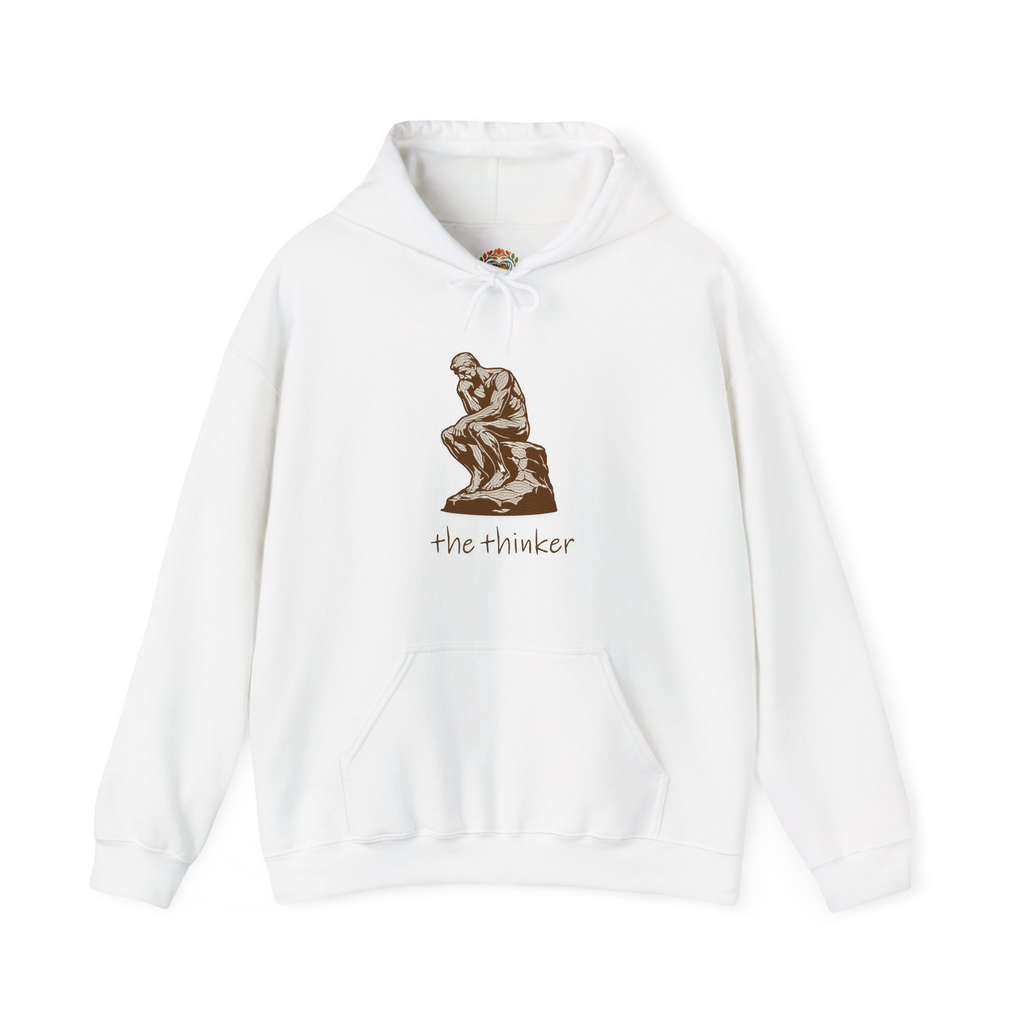 The Thinker Le Penseur Auguste Rodin Embroidered Hoodie | Sweatshirt | T-shirt