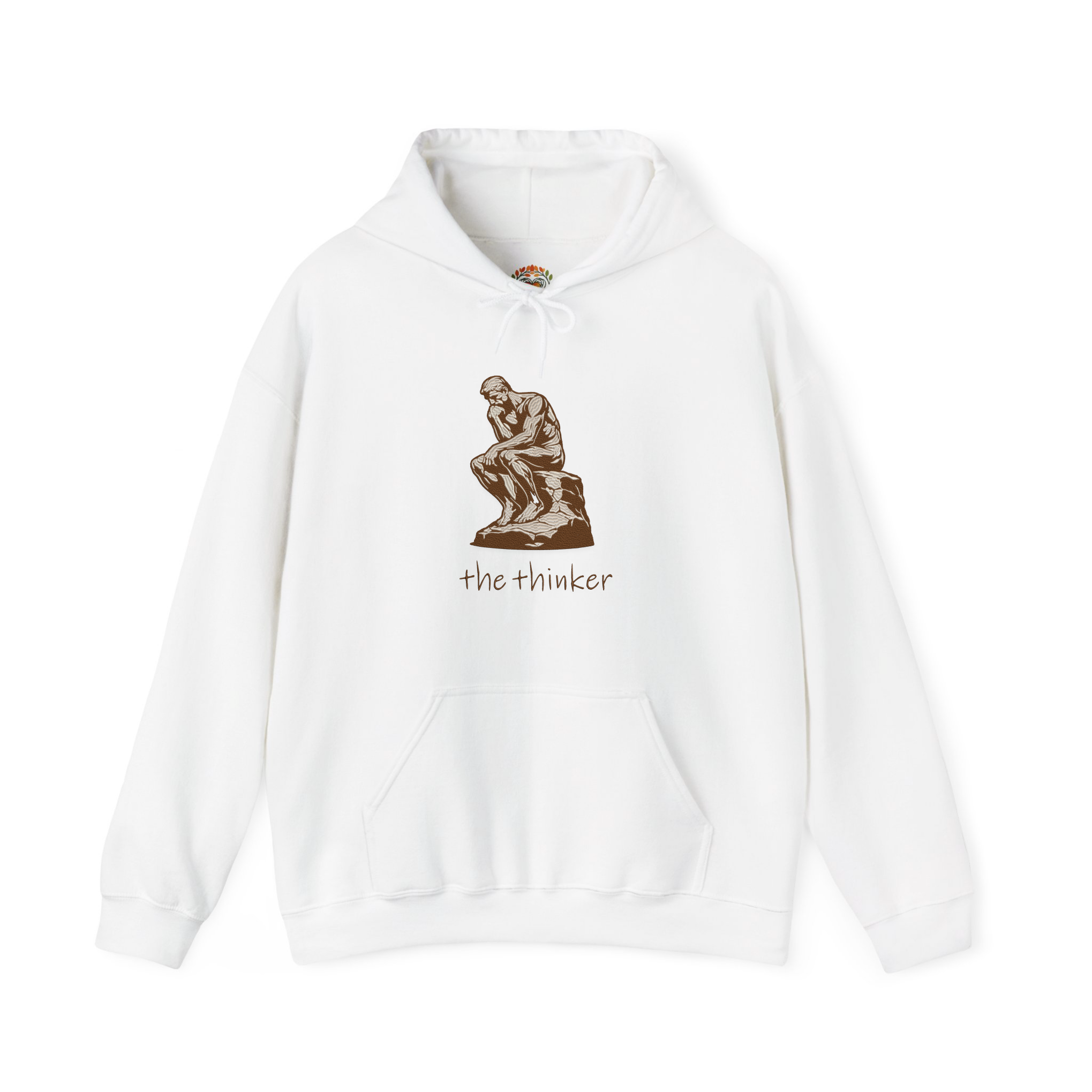 The Thinker Le Penseur Auguste Rodin Embroidered Hoodie | Sweatshirt | T-shirt