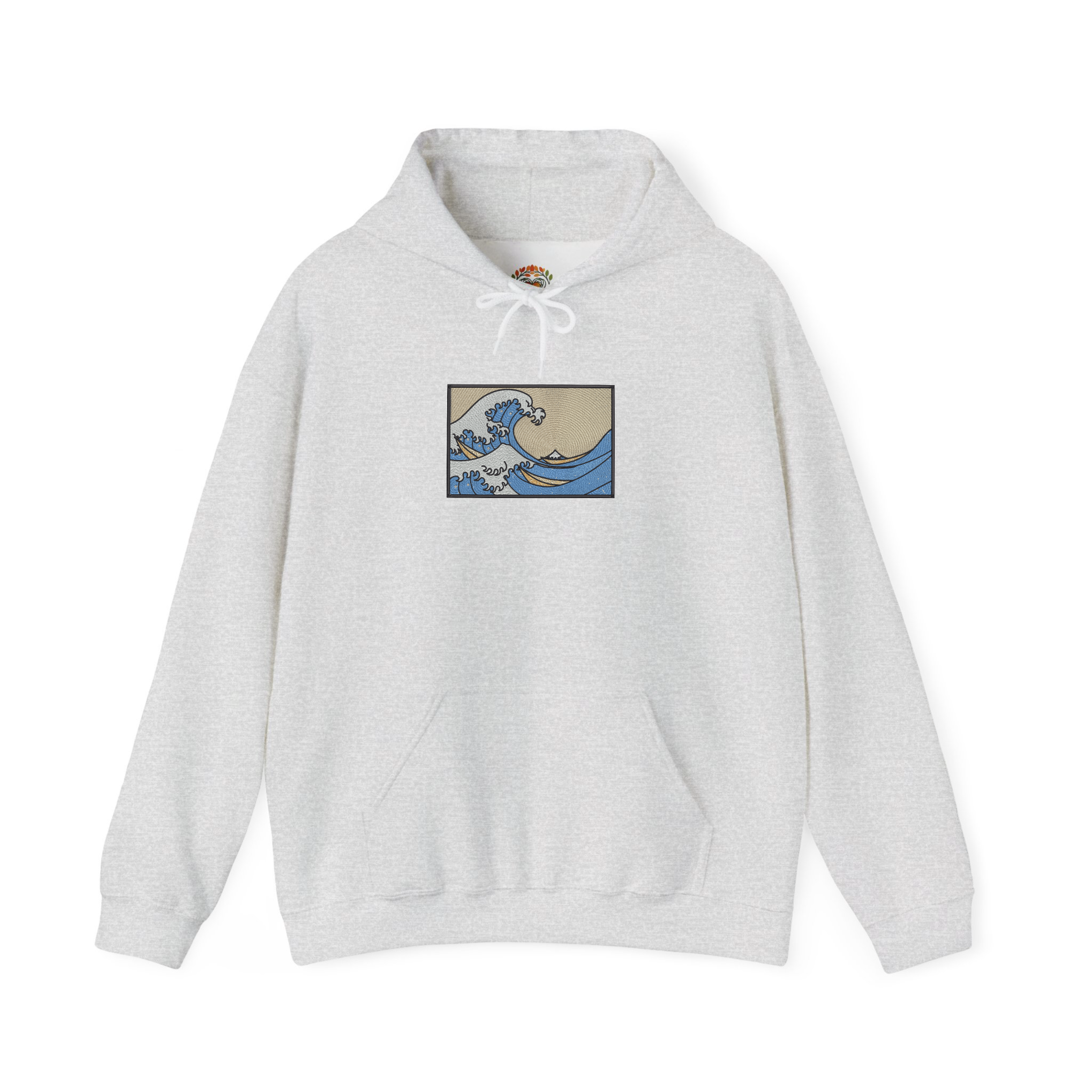 The Great Wave Off kanagawa Embroidery Hoodie | Sweatshirt