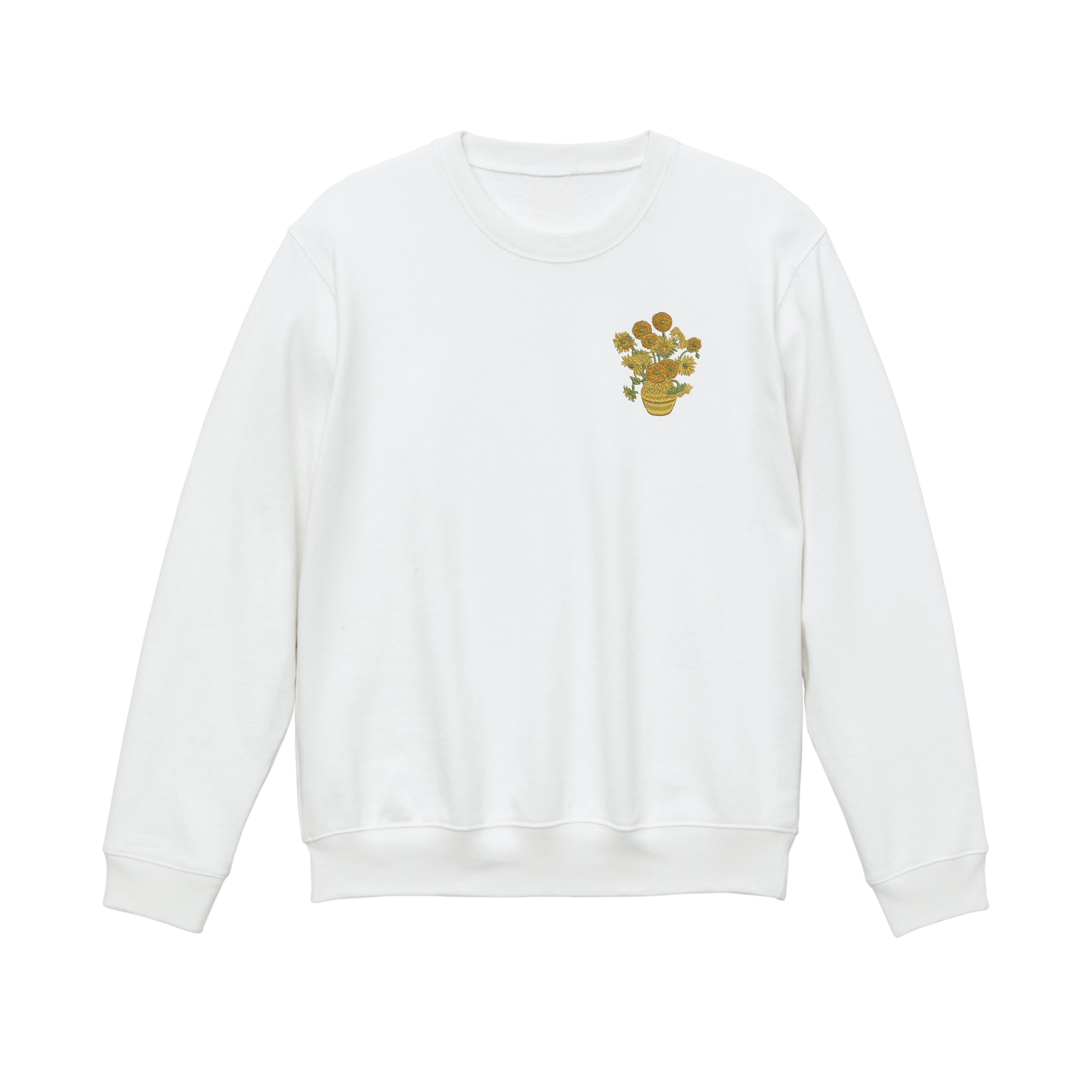 Vase with Fifteen Sunflowers Vincent Van Gogh Embroidered Heavyweight Hoodie Sweatshirt