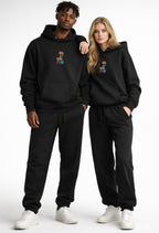 Abstract Rose Lady Mural Embroidered Heavyweight Hoodie and Sweatshirt