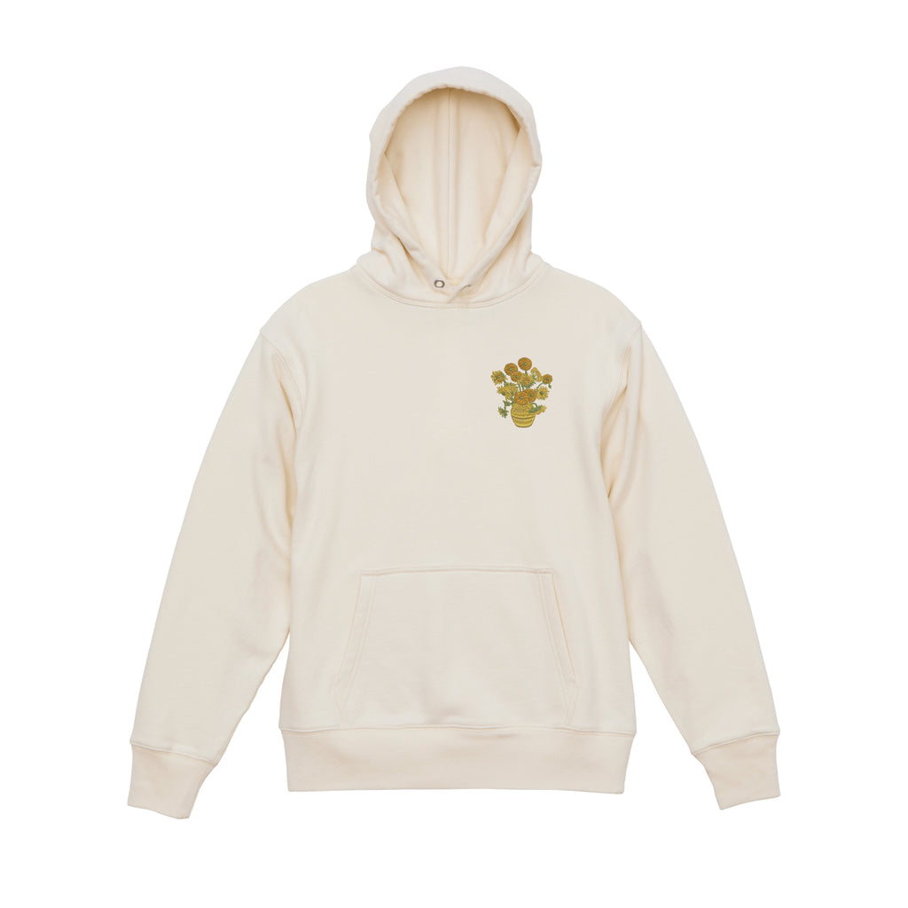 Vase with Fifteen Sunflowers Vincent Van Gogh Embroidered Heavyweight Hoodie Sweatshirt