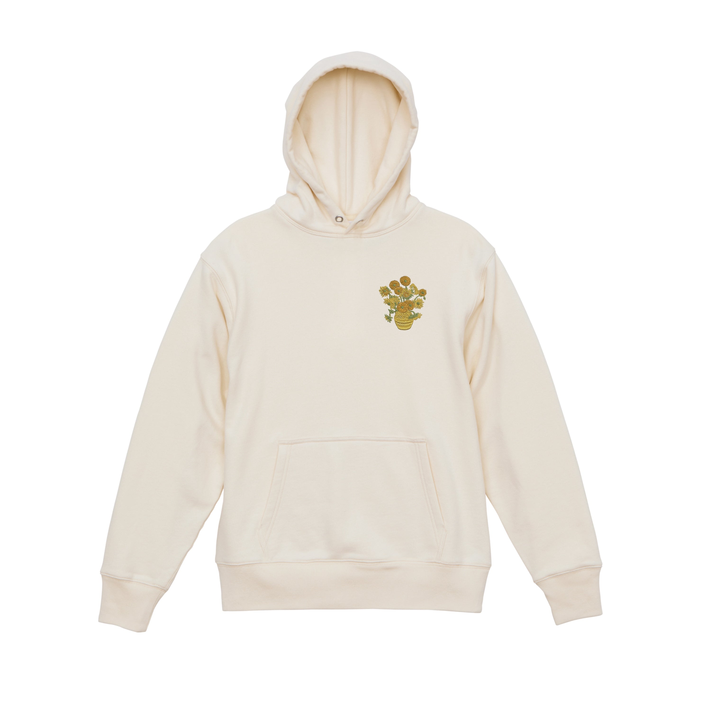 Vase with Fifteen Sunflowers Vincent Van Gogh Embroidered Heavyweight Hoodie Sweatshirt