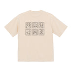 海の動物 スタンプ 海洋刺繍 プレミアムオーガニックコットンTシャツ