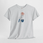 Sudadera con capucha minimalista con bordado floral abstracto de rosas y mujer | Sudadera