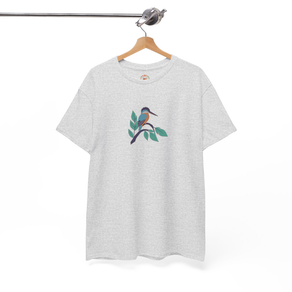 Kingfisher Bird Embroidery Hoodie | Sweatshirt | T-shirt