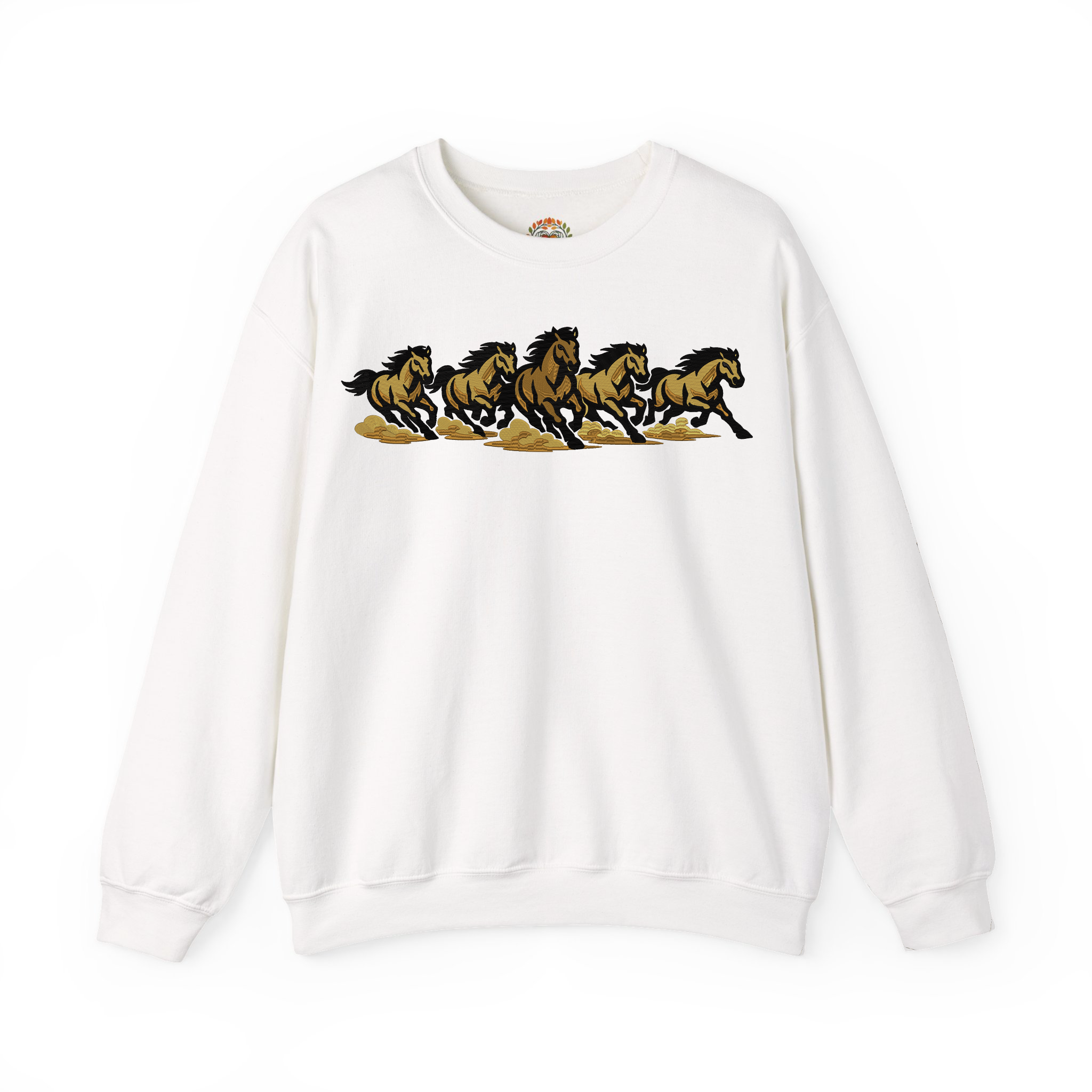 Spirit of the Wild Gold Stallions Embroidered Hoodie | Sweatshirt | T-shirt