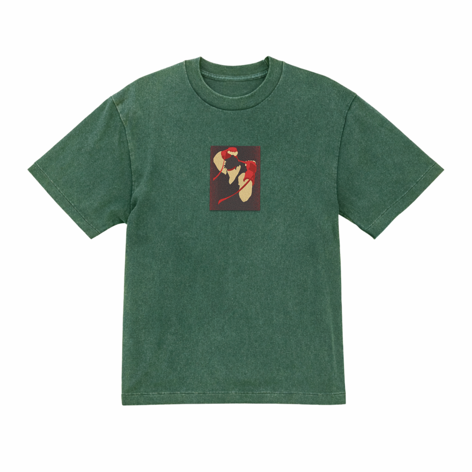 リュウ ストリートファイター プレミアムコットン ヘビーウェイト 刺繍Tシャツ