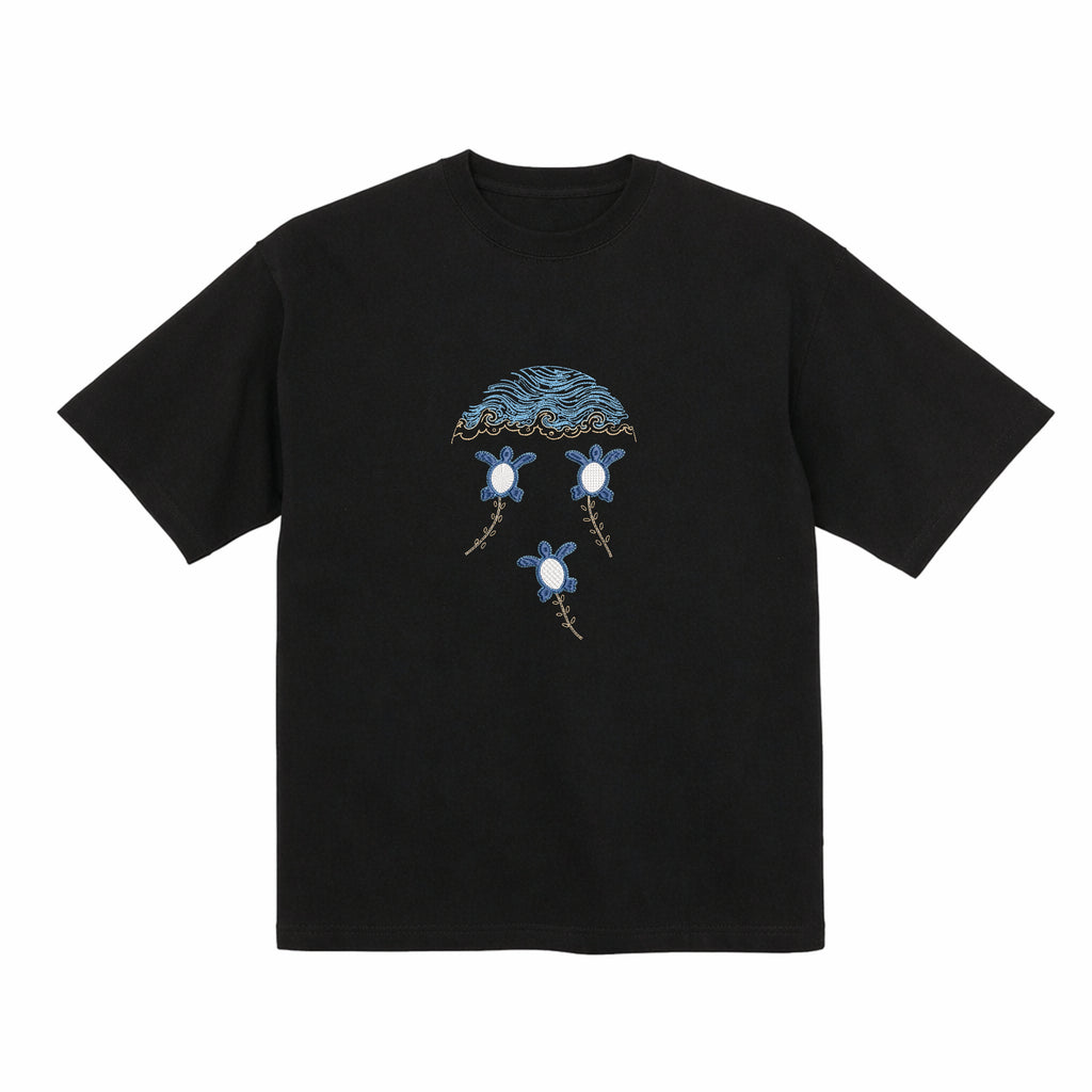 ウミガメの赤ちゃん柄Tシャツ 親子お揃い 大人用・キッズ用