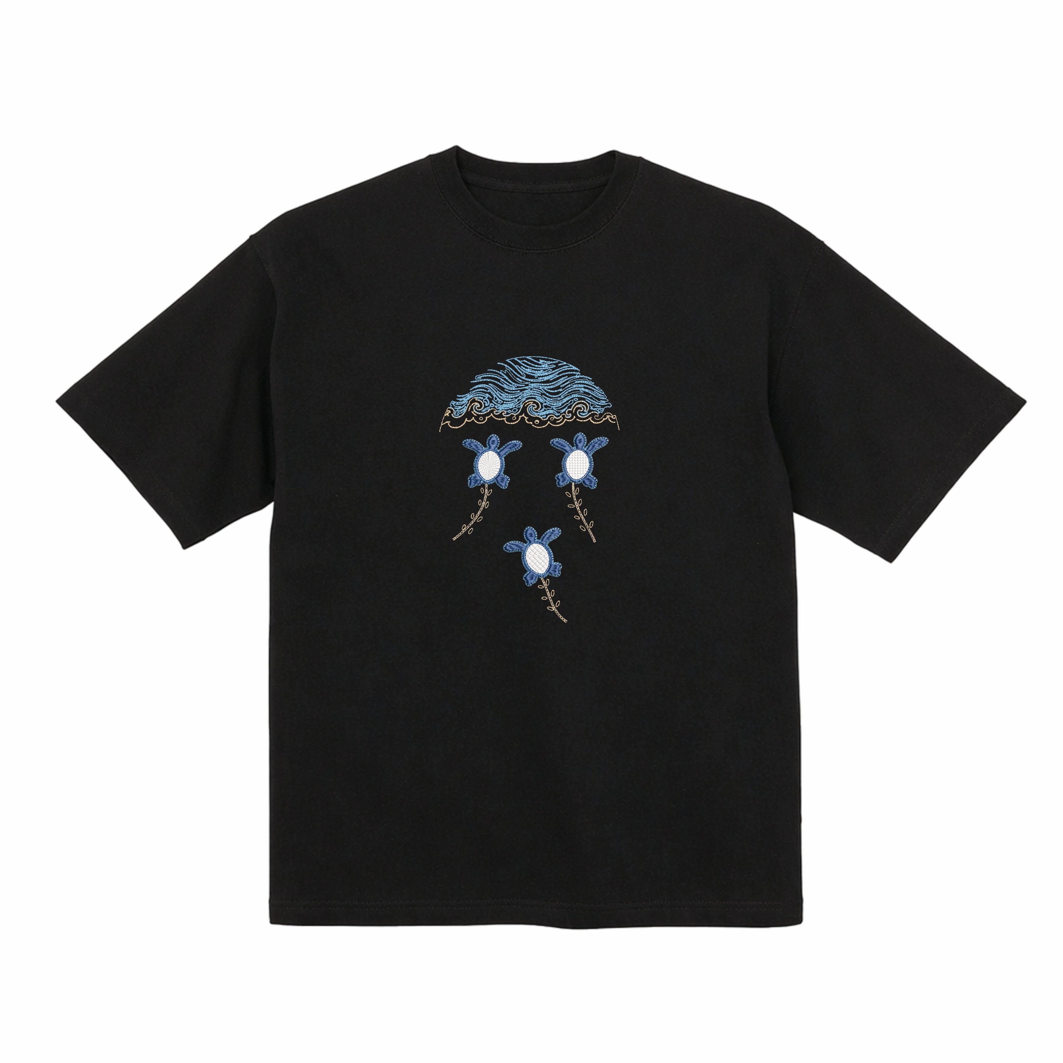 ウミガメの赤ちゃん柄Tシャツ 親子お揃い 大人用・キッズ用
