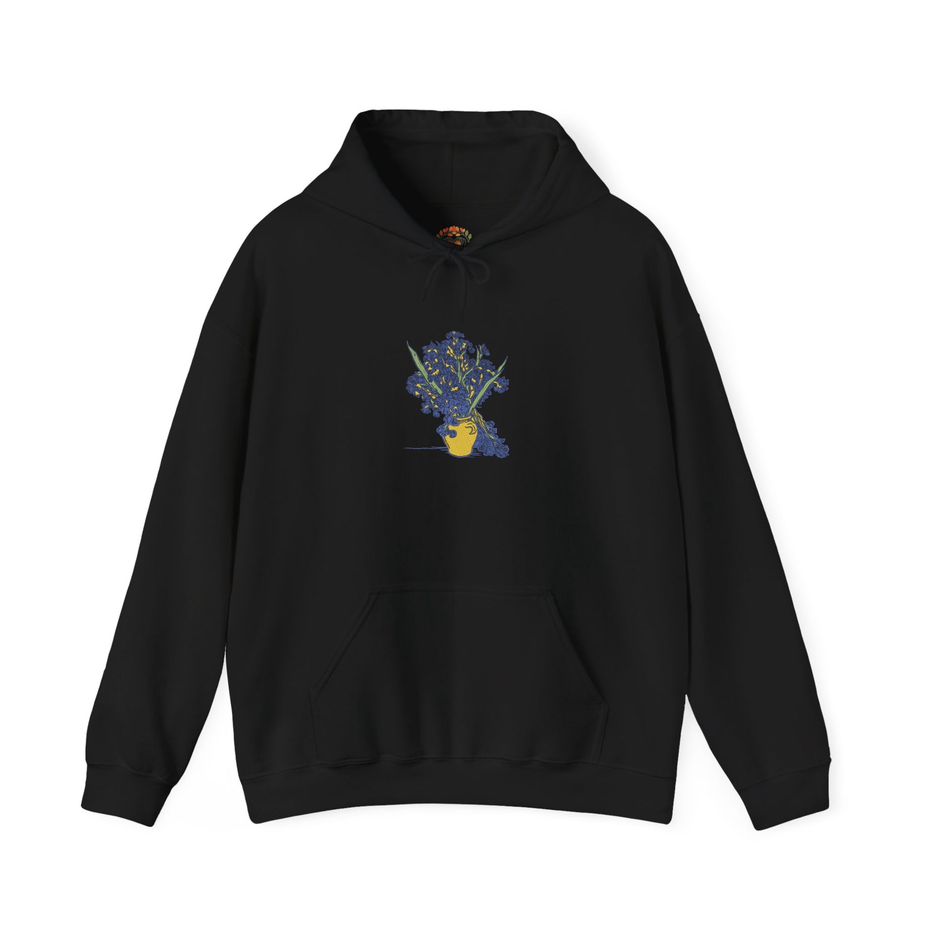 Embroidered Vincent Van Gogh Iris vase Heavyweight Hoodie and Sweatshirt