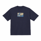 The Great Wave Off Kanagawa Premium Cotton Heavyweight Embroidered T shirt