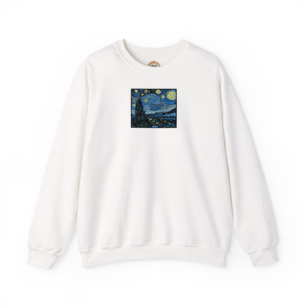 The Starry Night Vincent Van Gogh Embroidered Hoodie | Sweatshirt | T-shirt