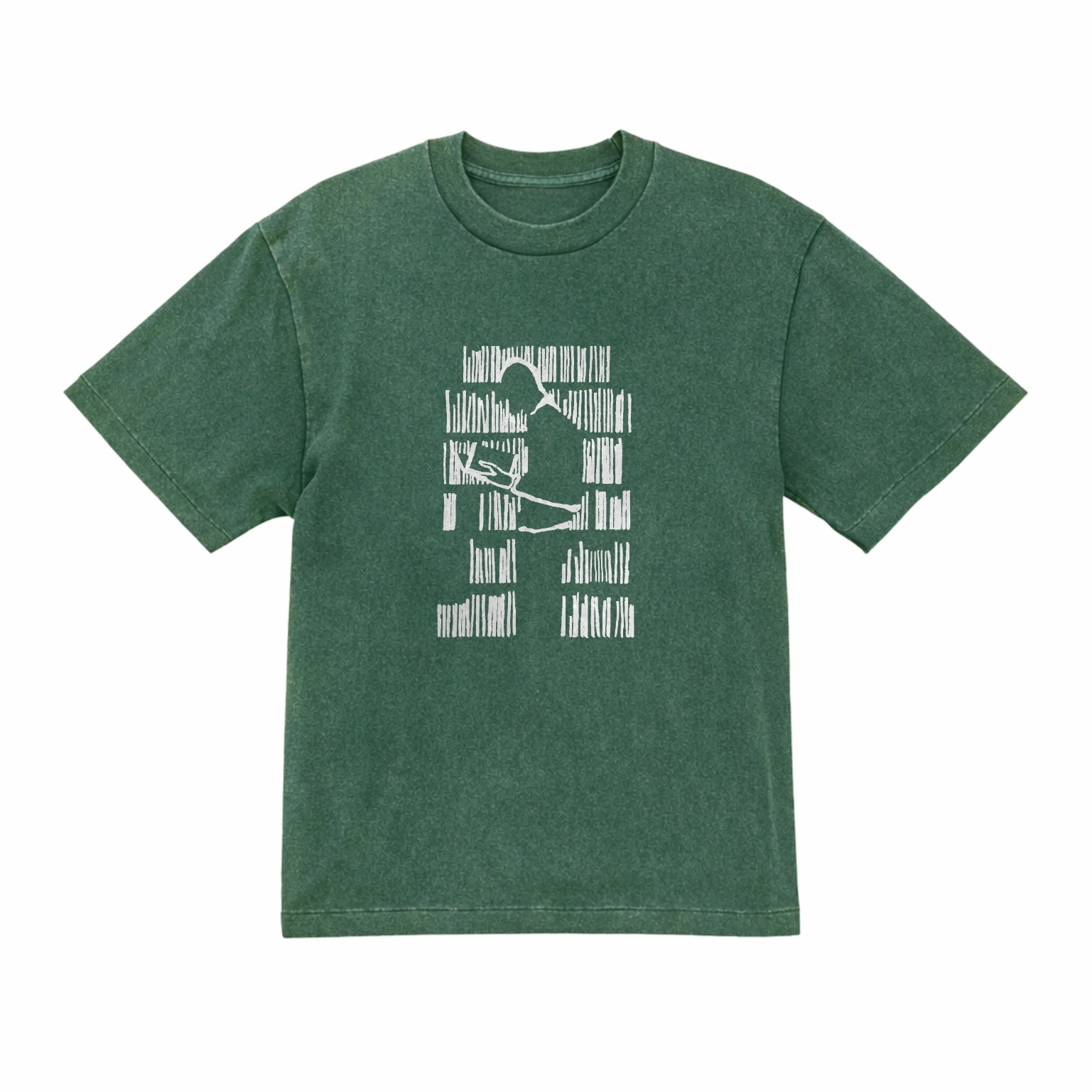 The Minimalist Reader Booker Lover Library Premium Cotton Heavyweight Embroidered T shirt