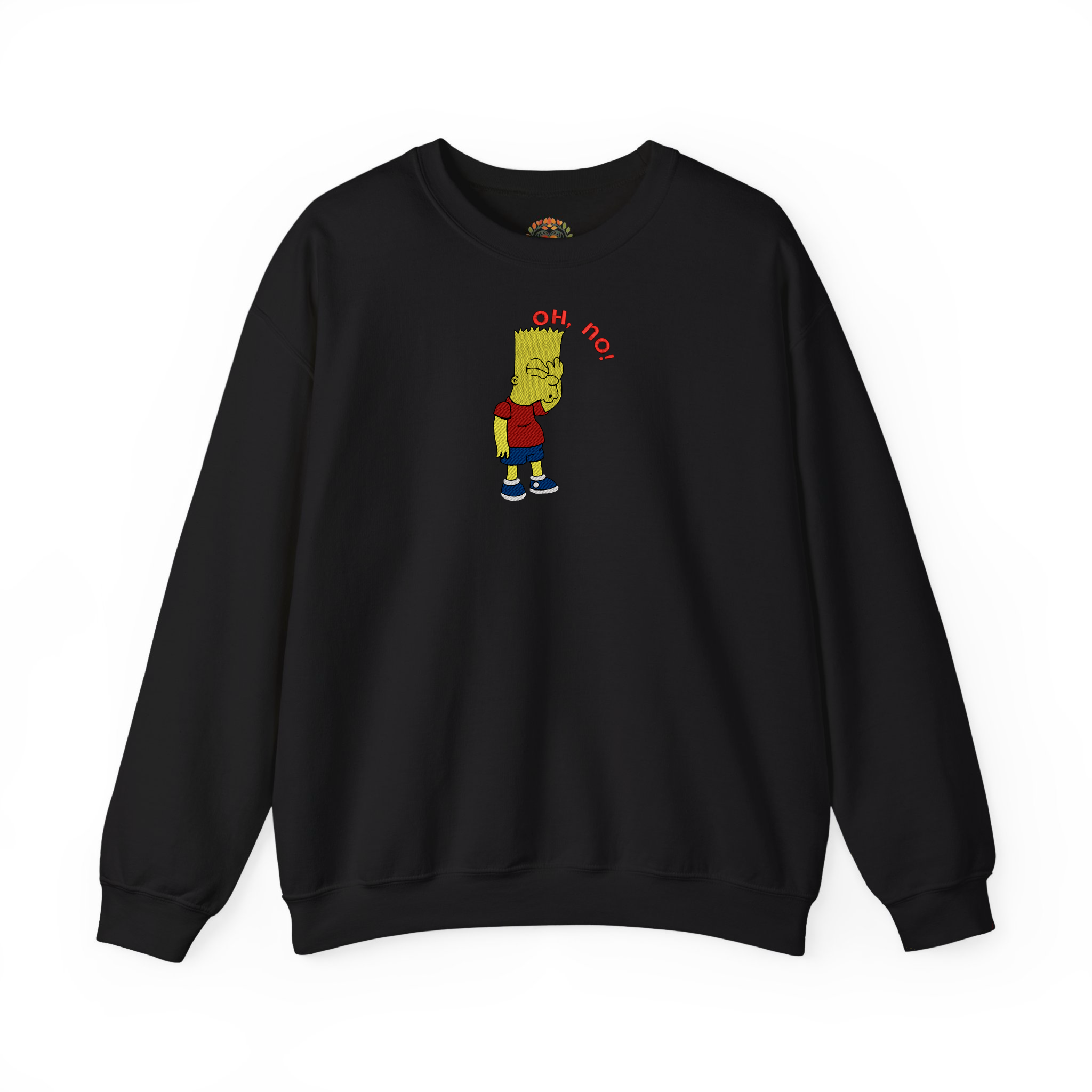 Bart Simpson oh no Ay, caramba! Embroidered Hoodie | Sweatshirt | T-shirt