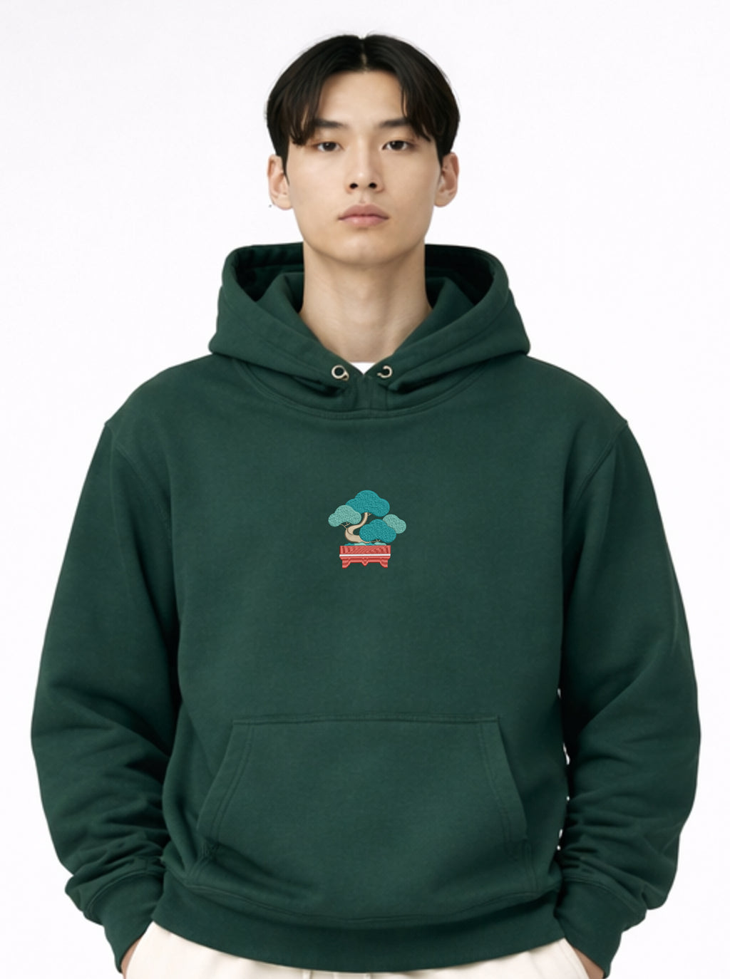 Japanese Bonsai | Embroidered 450GSM Heavyweight Pullover Hoodie