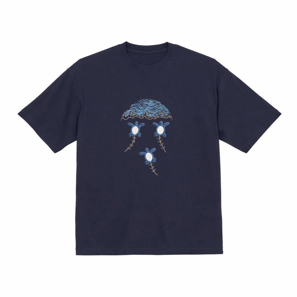 ウミガメの赤ちゃん柄Tシャツ 親子お揃い 大人用・キッズ用