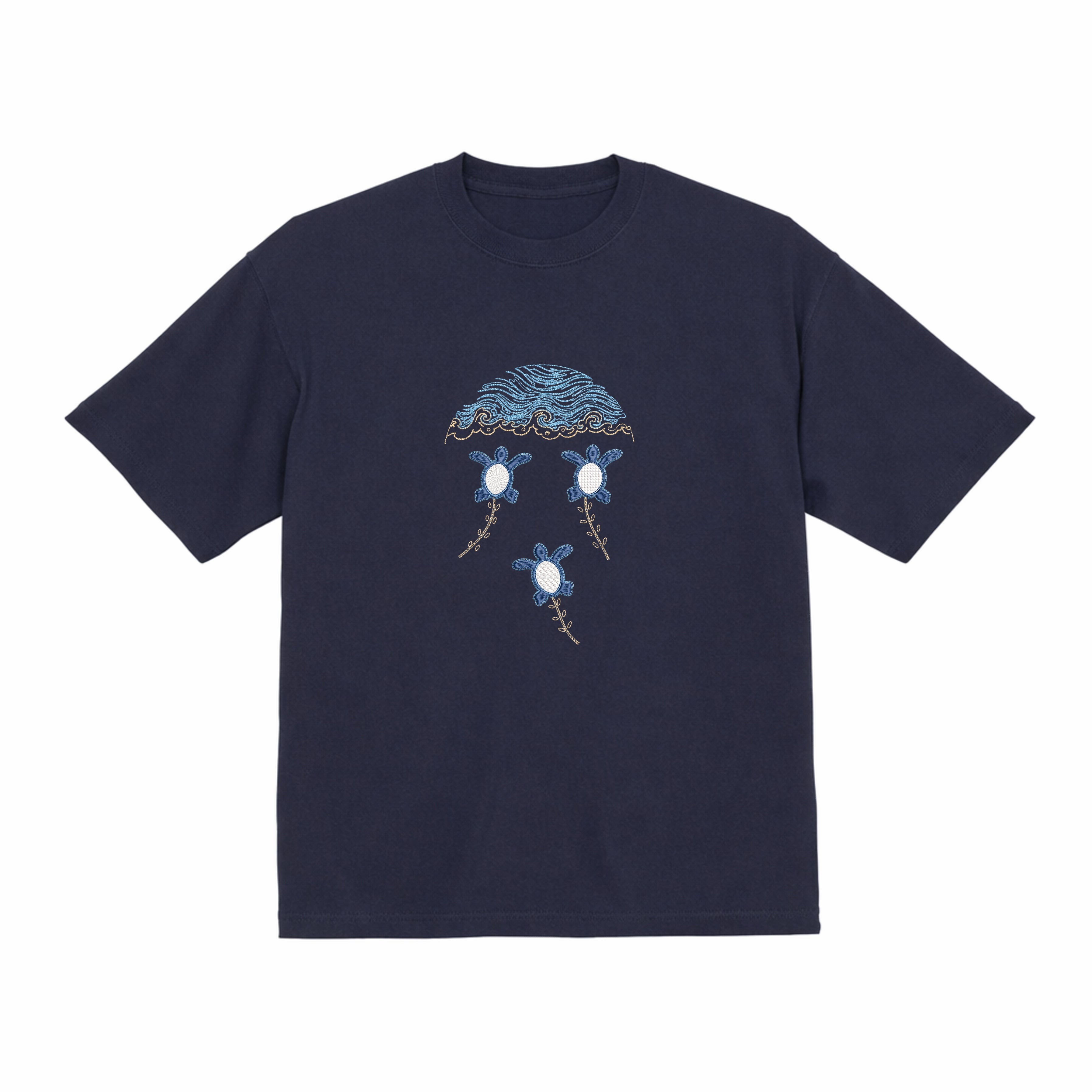 ウミガメの赤ちゃん柄Tシャツ 親子お揃い 大人用・キッズ用