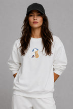 Bunny & Robin Embroidered 450GSM Heavyweight Pullover Hoodie Sweatshirt