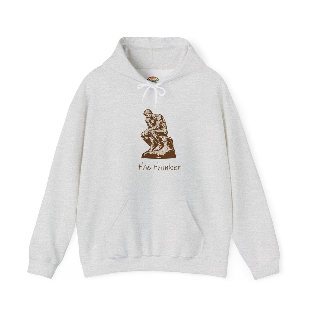 The Thinker Le Penseur Auguste Rodin Embroidered Hoodie | Sweatshirt | T-shirt