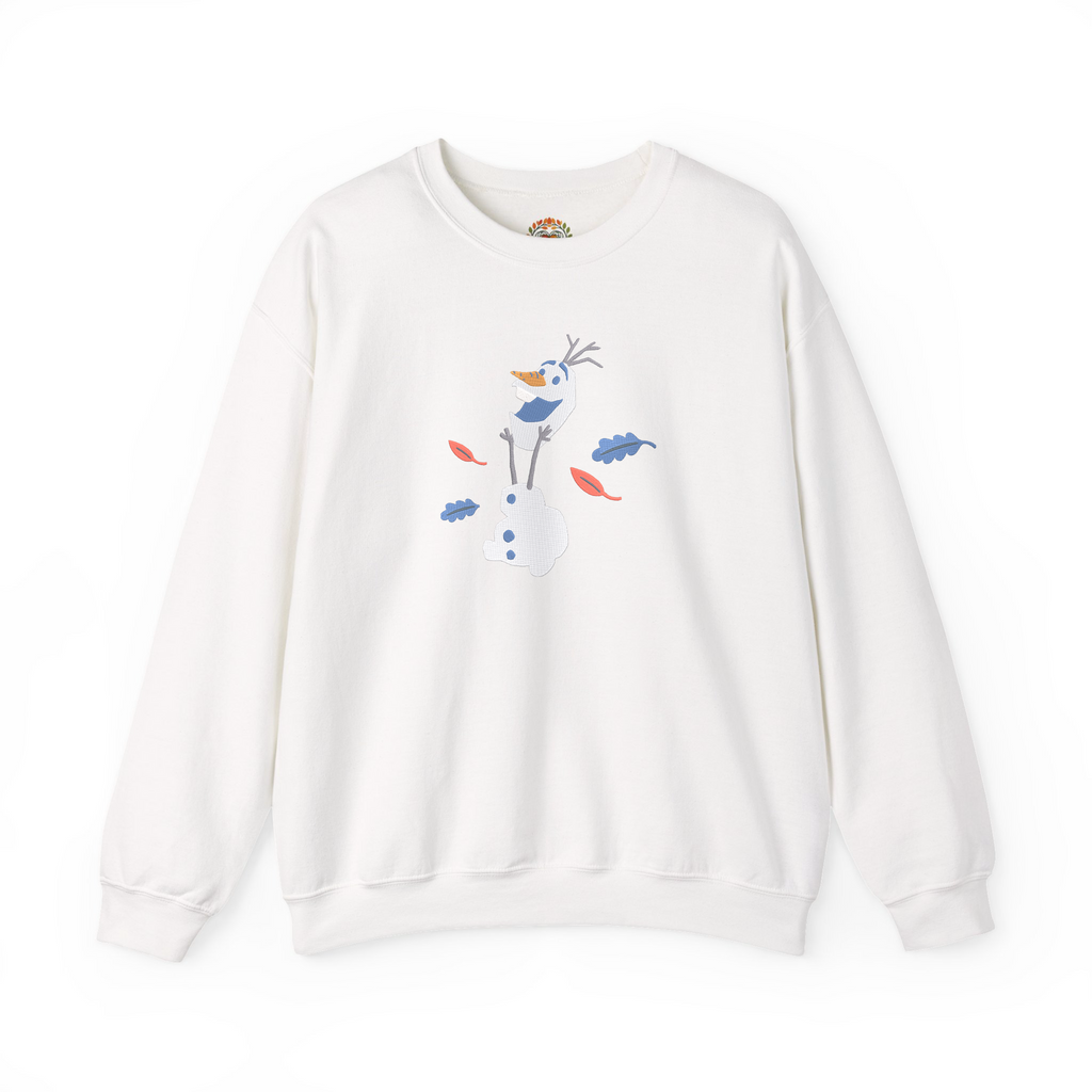 Olaf Frozen Playing with Head Embroidery Hoodie | Sweatshirt | T-shirt