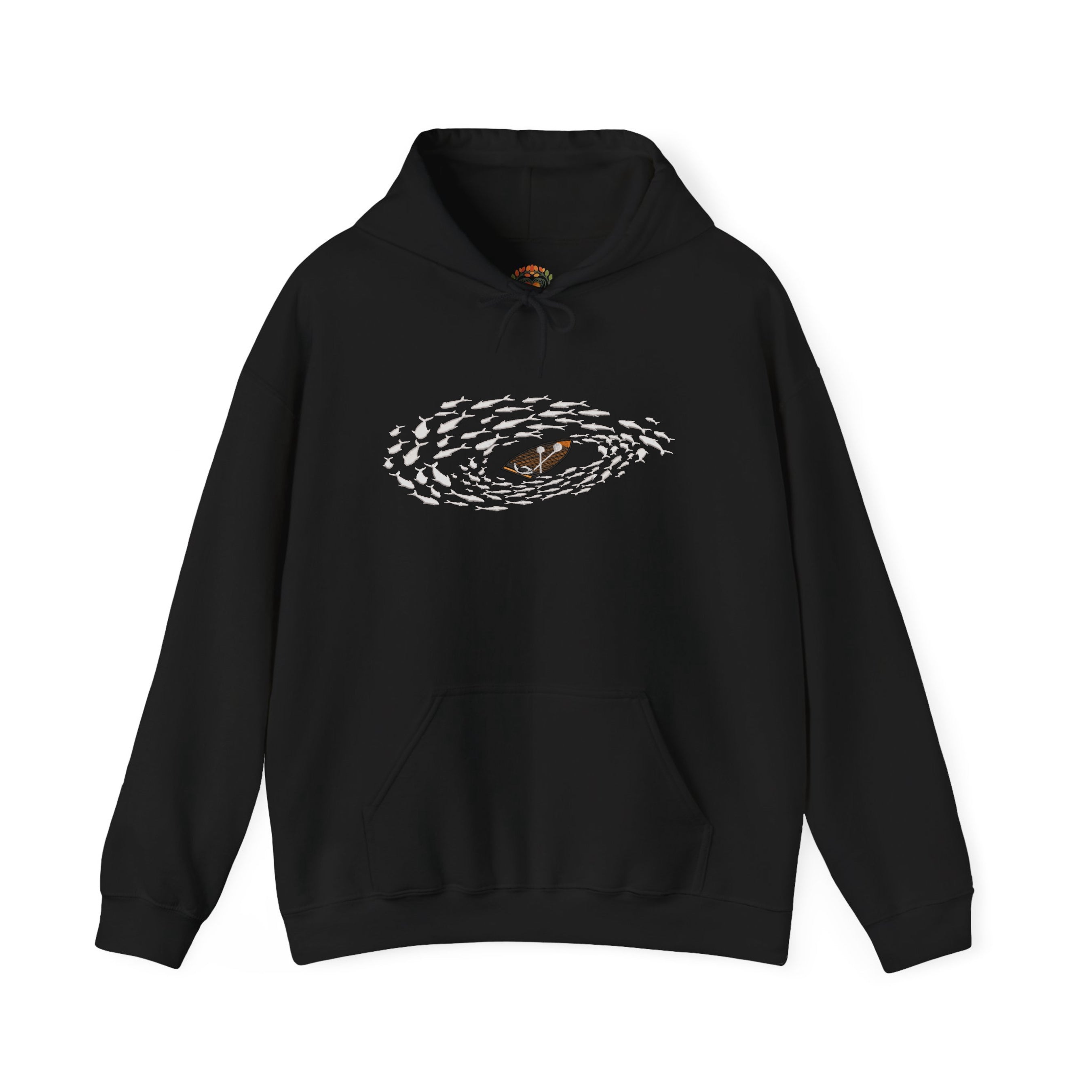 Boat Fishing Embroidered Hoodie and Sweatshirt