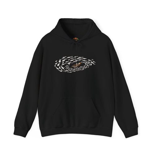 Sudadera con capucha y sudadera bordada con texto "Pesca en barco"