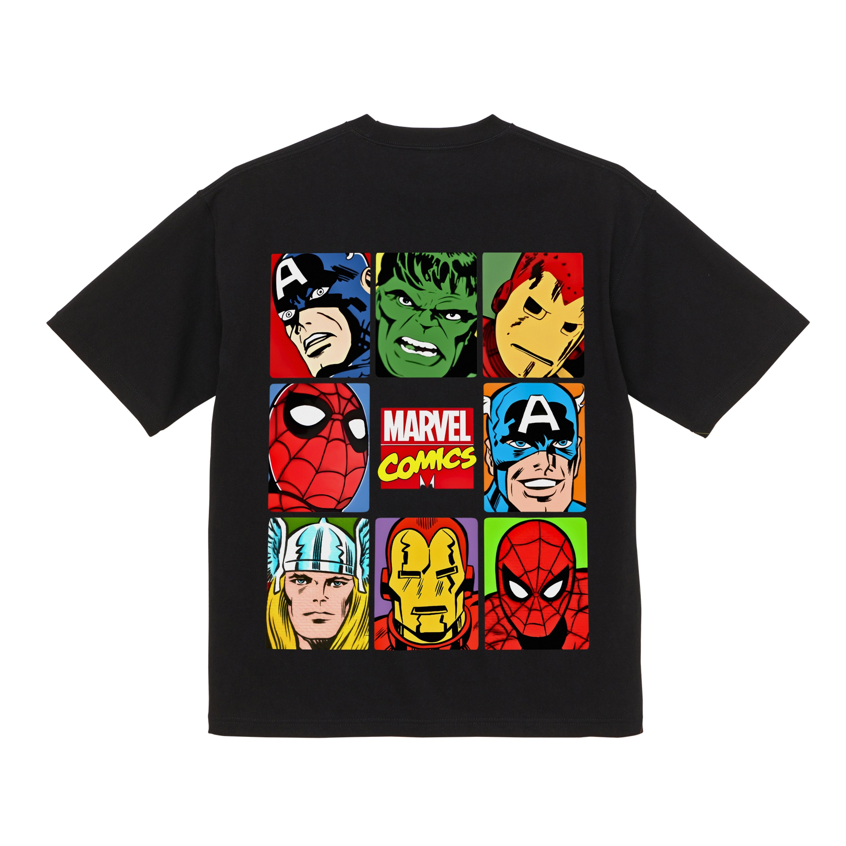 Camiseta gráfica de algodón orgánico Los Vengadores de Marvel, estilo vintage