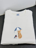 Bunny & Robin Embroidered 450GSM Heavyweight Pullover Hoodie Sweatshirt
