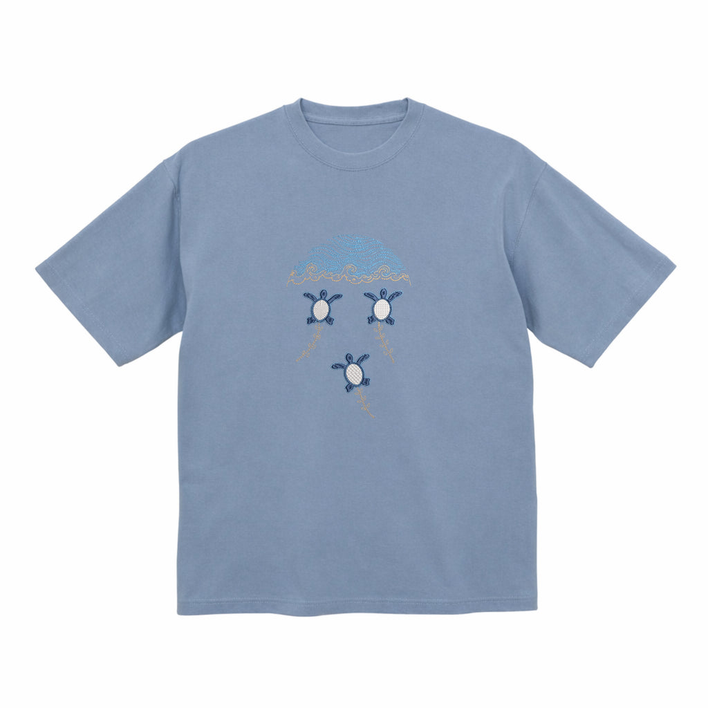ウミガメの赤ちゃん柄Tシャツ 親子お揃い 大人用・キッズ用