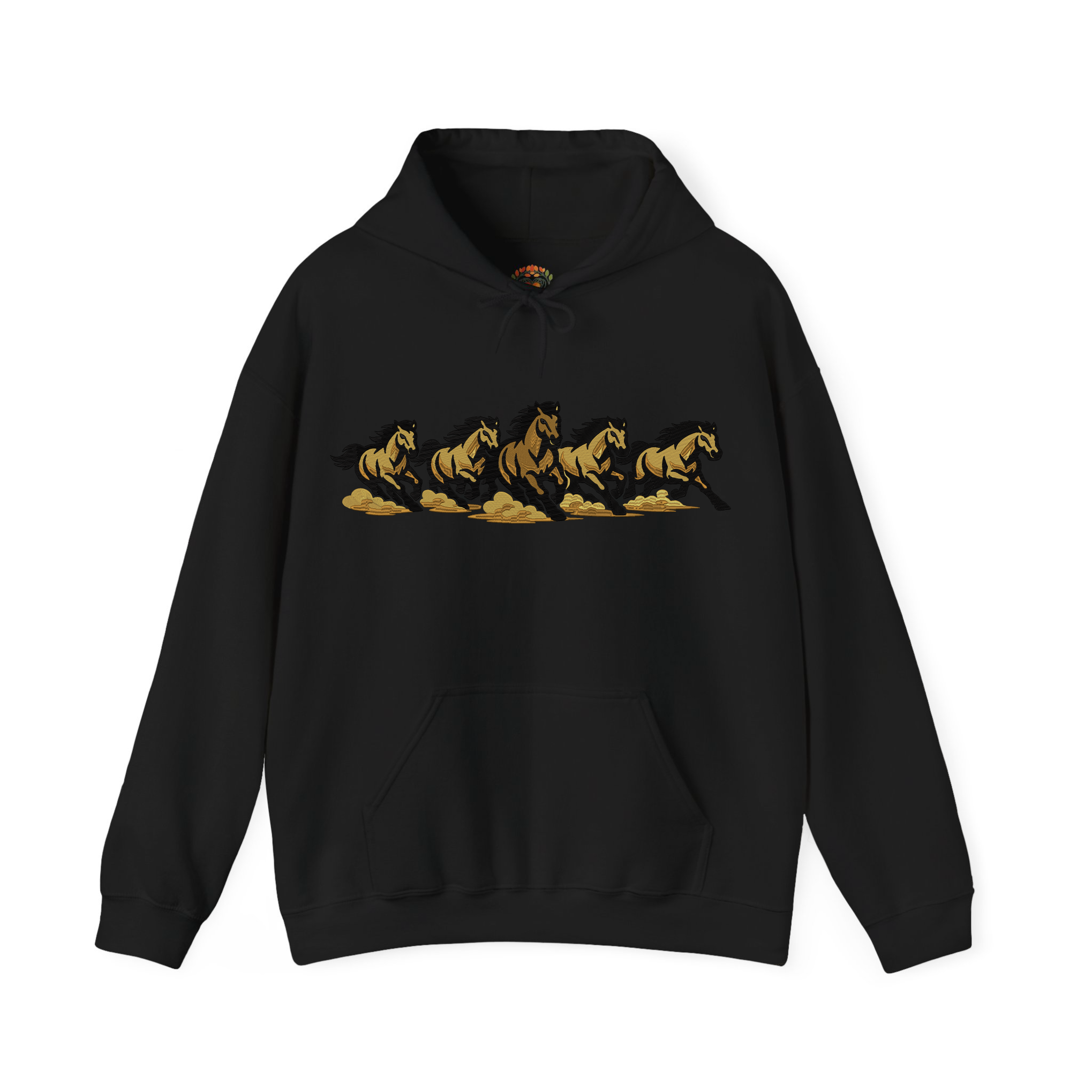 Spirit of the Wild Gold Stallions Embroidered Hoodie | Sweatshirt | T-shirt