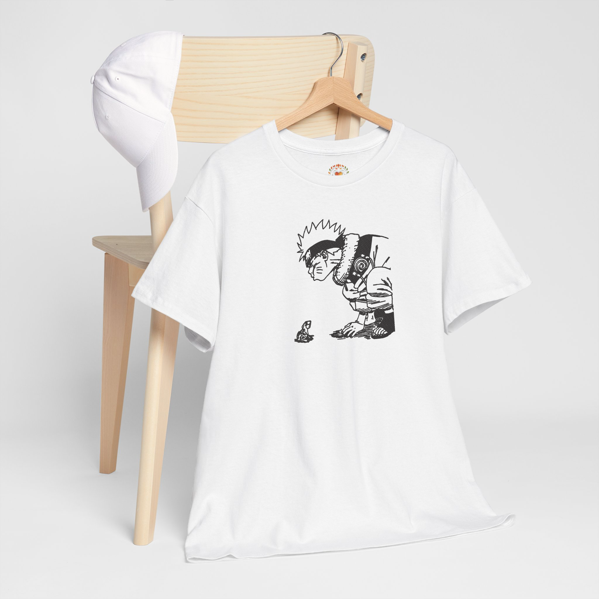 面白いアニメナルトがカエルにキスをする刺繍パーカー | スウェットシャツ | Tシャツ