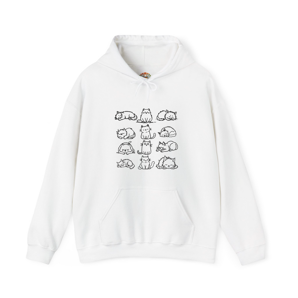 遊び心のある子猫の刺繍パーカー | スウェットシャツ | Tシャツ