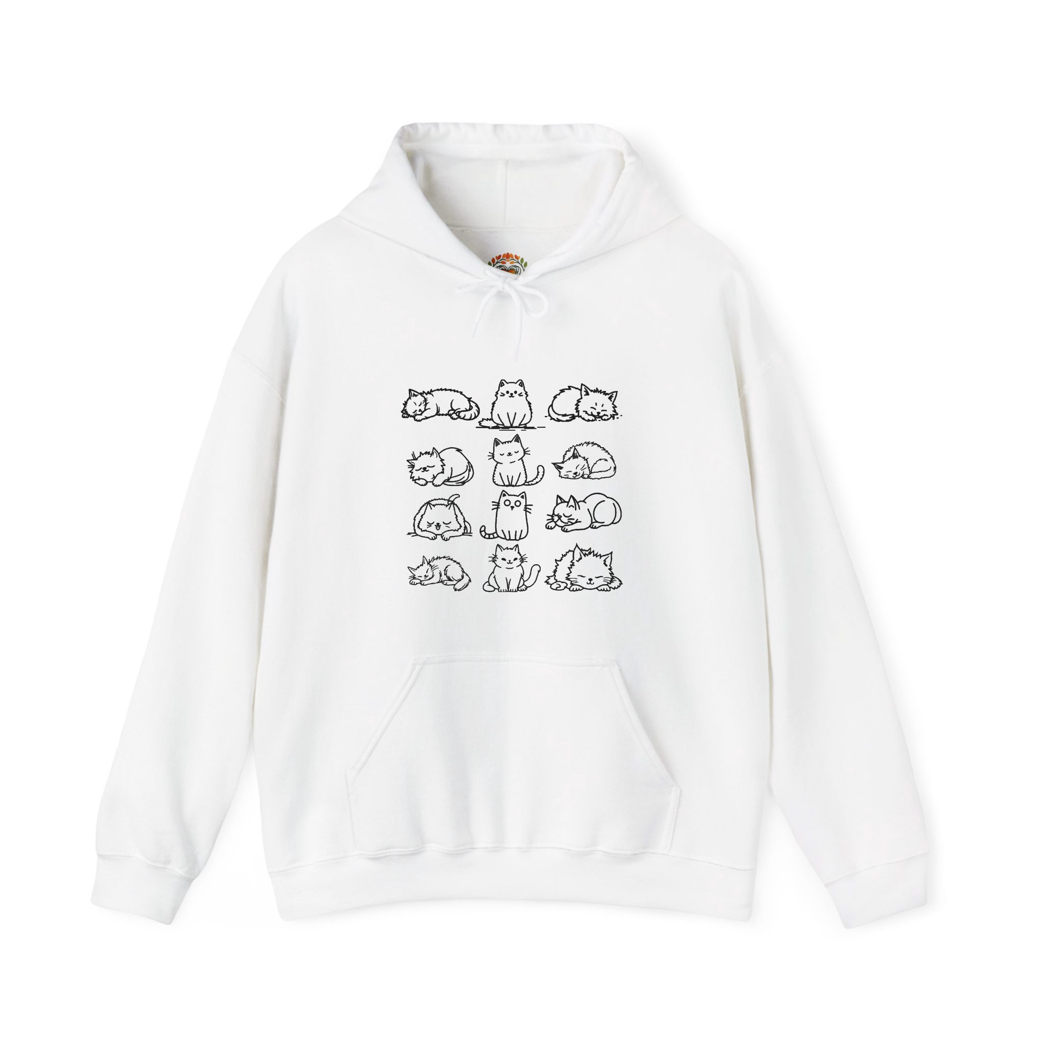 遊び心のある子猫の刺繍パーカー | スウェットシャツ | Tシャツ