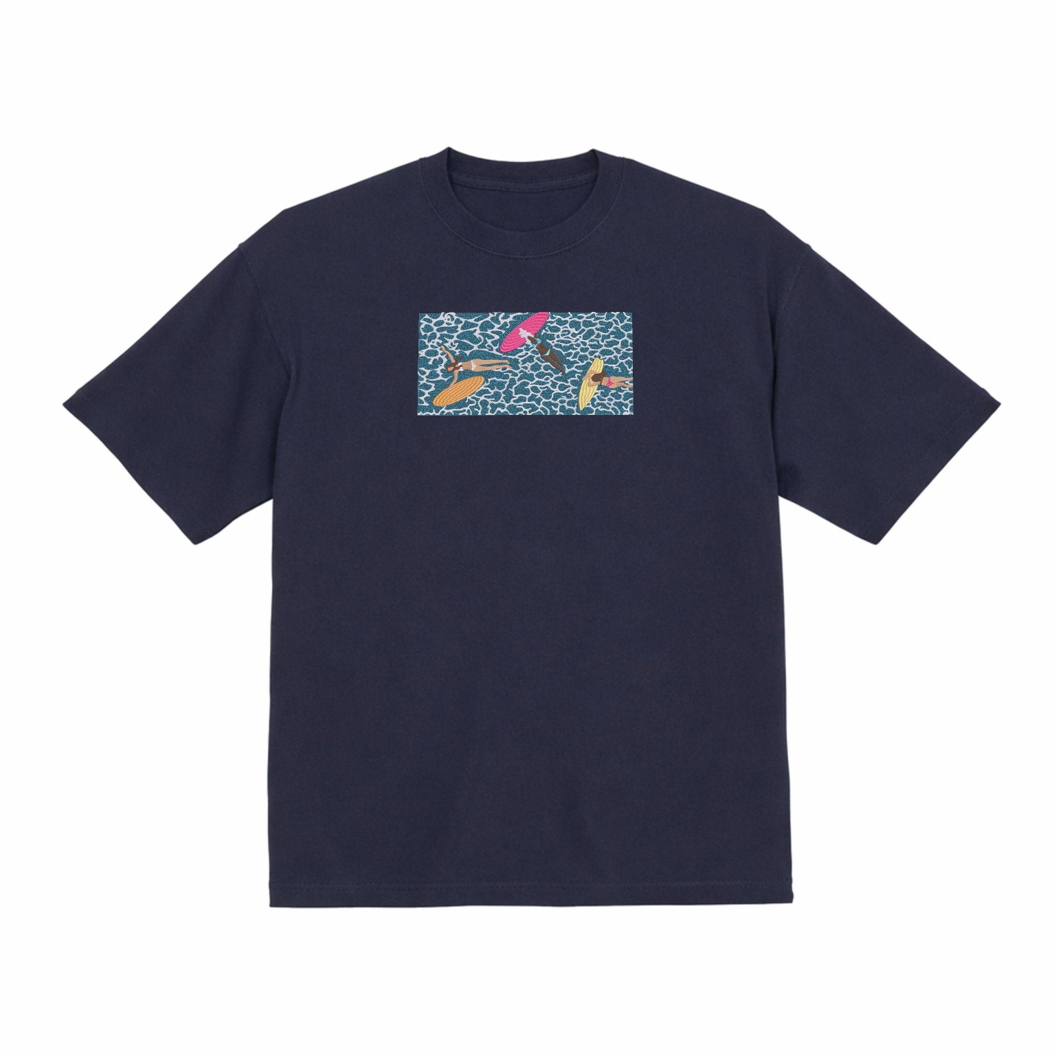 Embroidered Summer Pool Party Premium Cotton T shirt