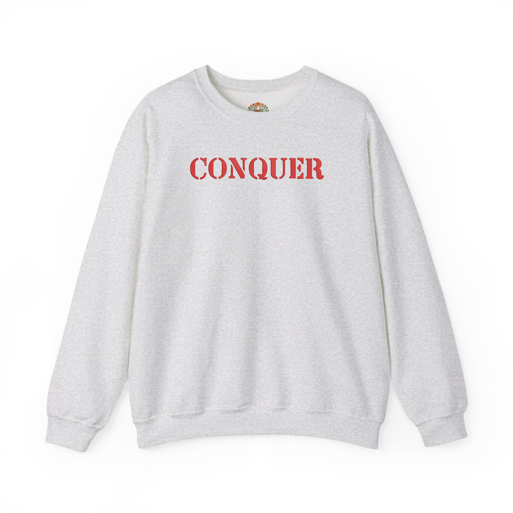 CONQUER Gym Motivation 3D Embroidered Hoodie | Sweatshirt