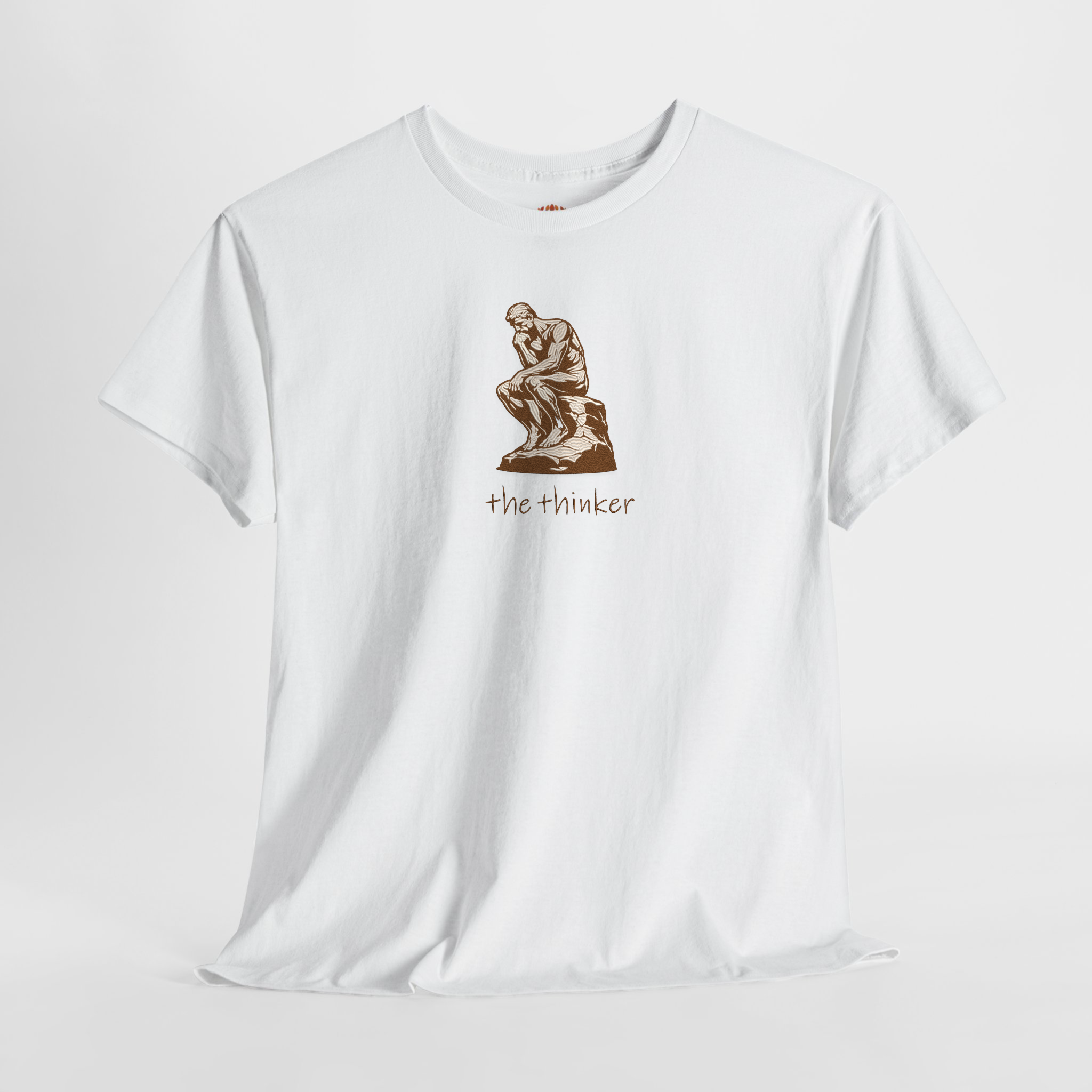 The Thinker Le Penseur Auguste Rodin Embroidered Hoodie | Sweatshirt | T-shirt