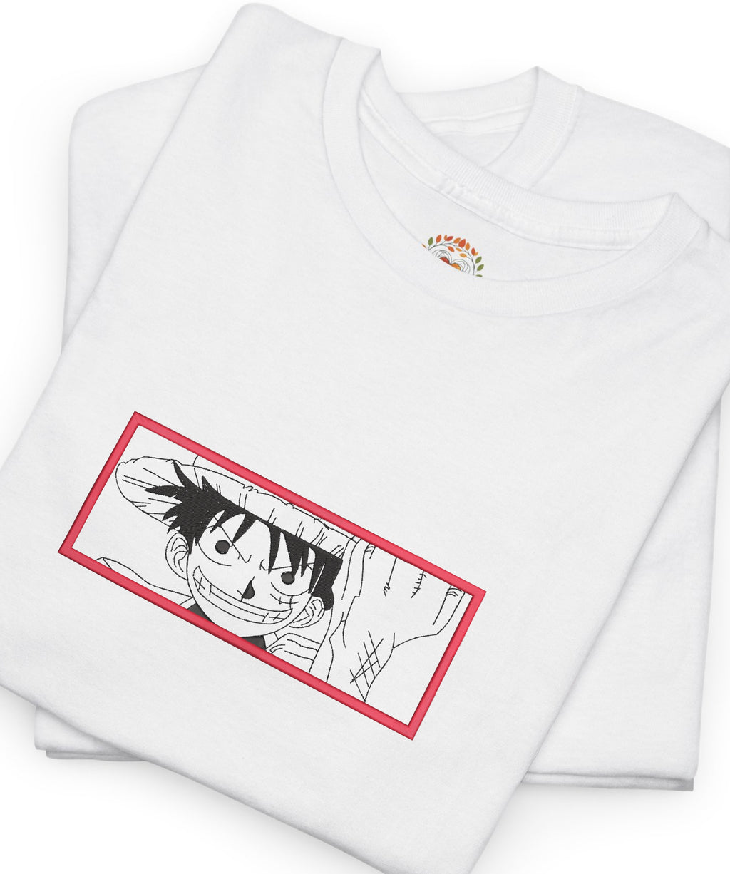 One Piece Monkey D Luffy Embroidered Premium T shirt