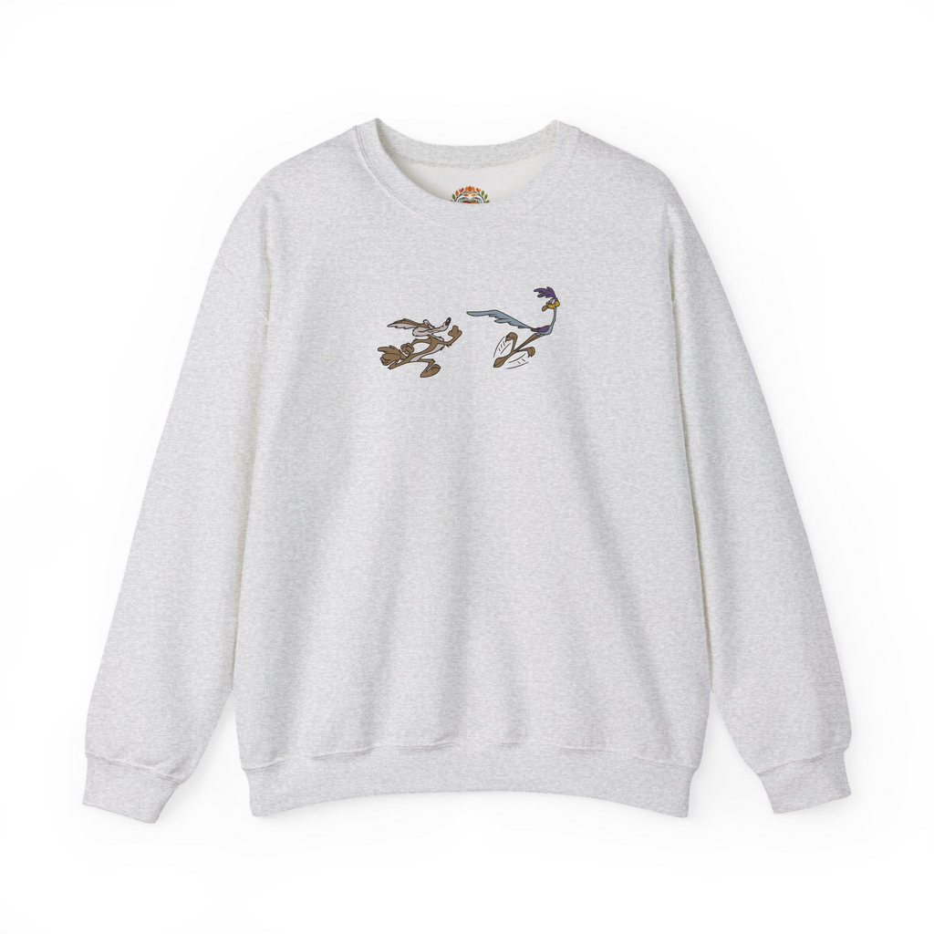 90年代の漫画「ロードランナー」ショー刺繍パーカー | スウェットシャツ | Tシャツ