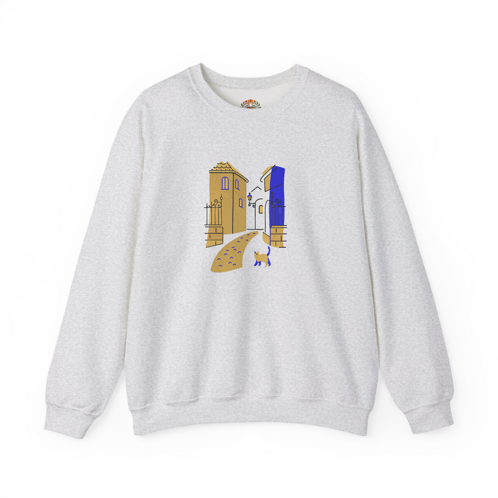 Old Town Parisian Street Embroidery Hoodie | Sweatshirt | T-shirt