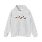 Christmas Santa Flying Reindeer Hoodie Embroidery Hoodie | Sweatshirt | T-shirt