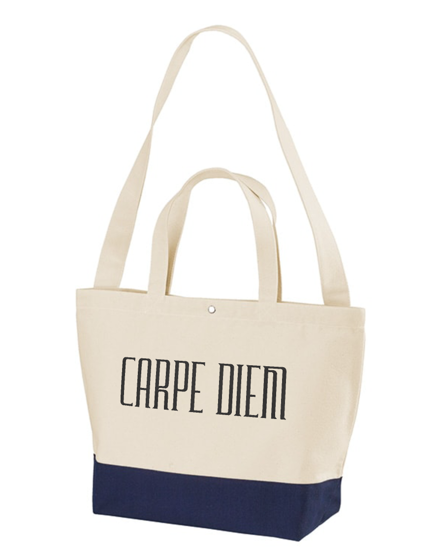 カルペディエム「seize the day」刺繍トートバッグ