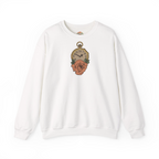 Vintage Valentine Floral Timepiece Embroidered Hoodie | Sweatshirt