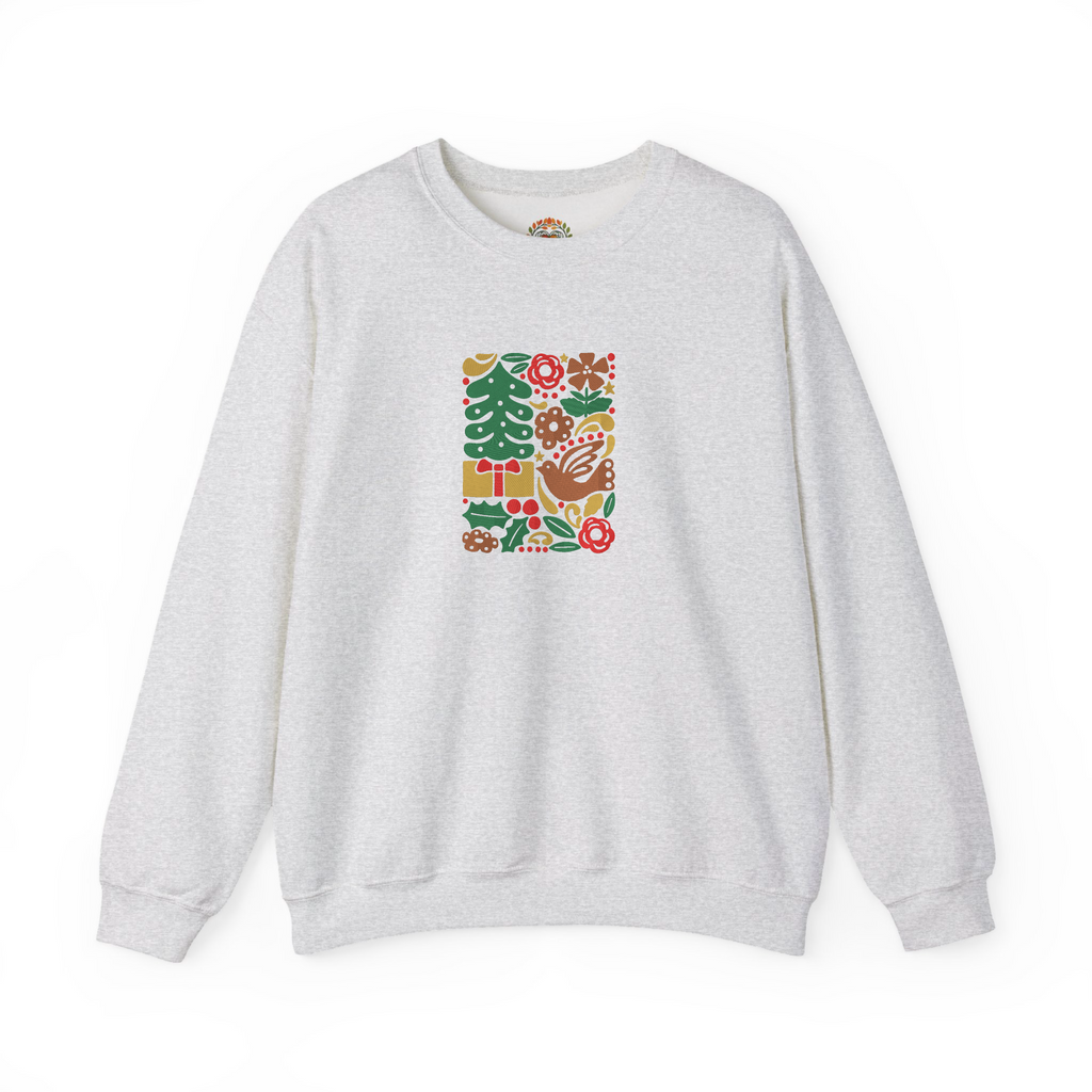 Colorful Christmas Decoration Abstract Boho Hoodie Embroidery Hoodie | Sweatshirt | T-shirt