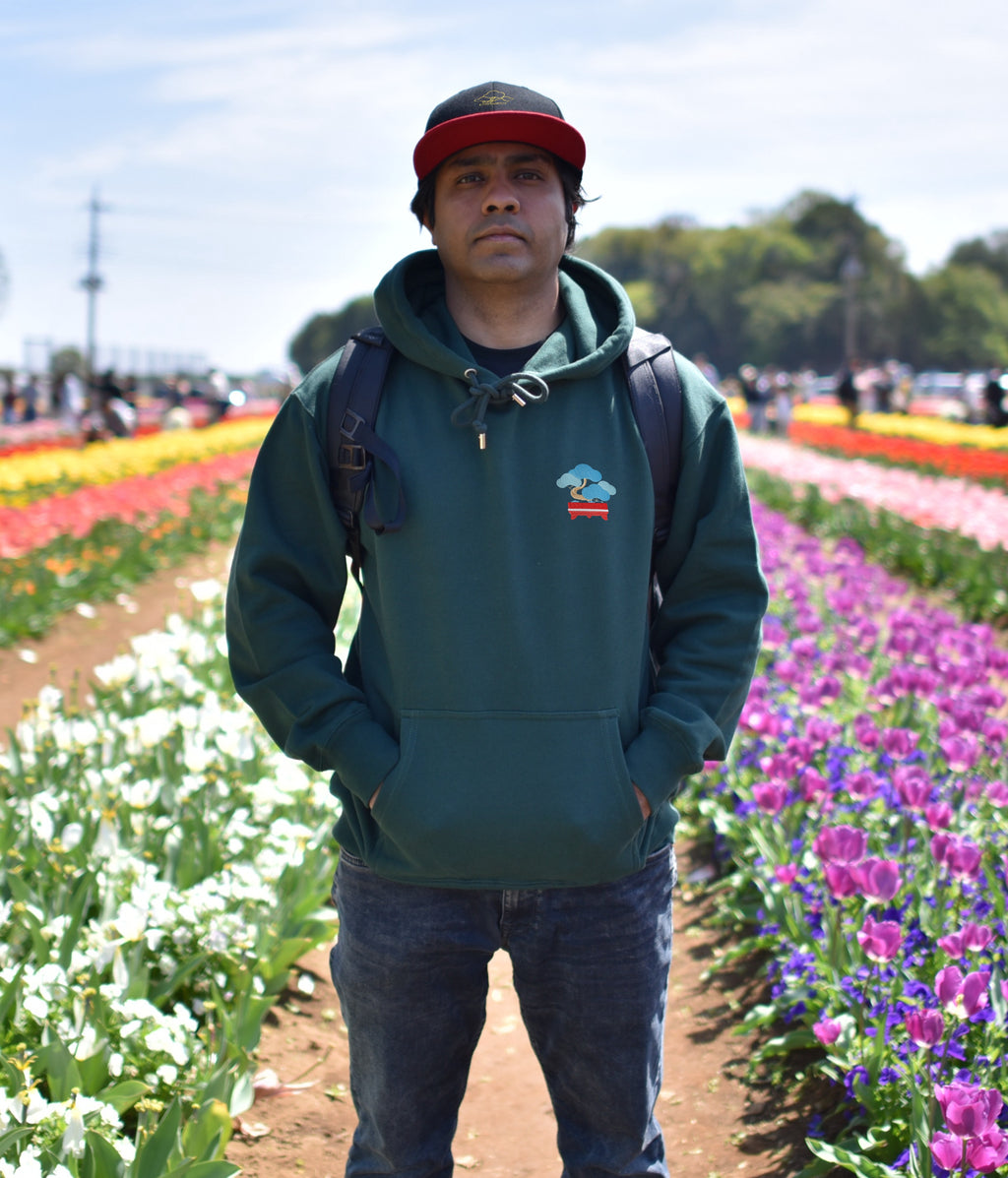 Japanese Bonsai | Embroidered 450GSM Heavyweight Pullover Hoodie